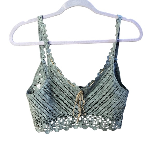 POL dark gray leather western bralette size small nwt - Picture 1 of 9
